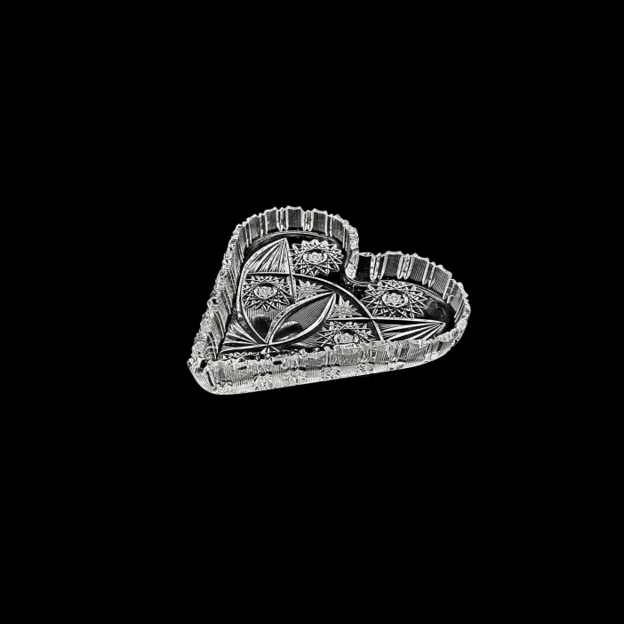 CRYSTAL KAM Hand-cut crystal heart 14 cm