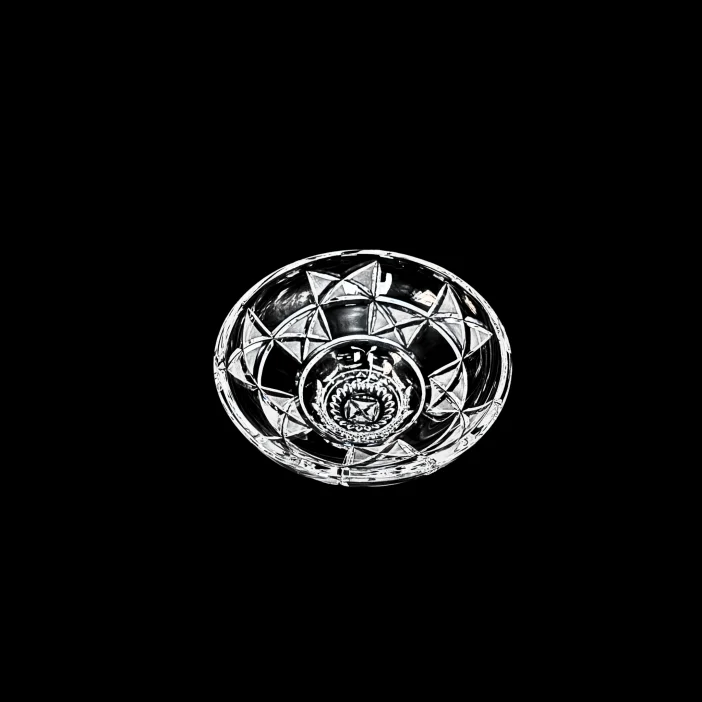 CRYSTAL KAM Ručne brúsená krištáľová miska Diamond 15,5cm