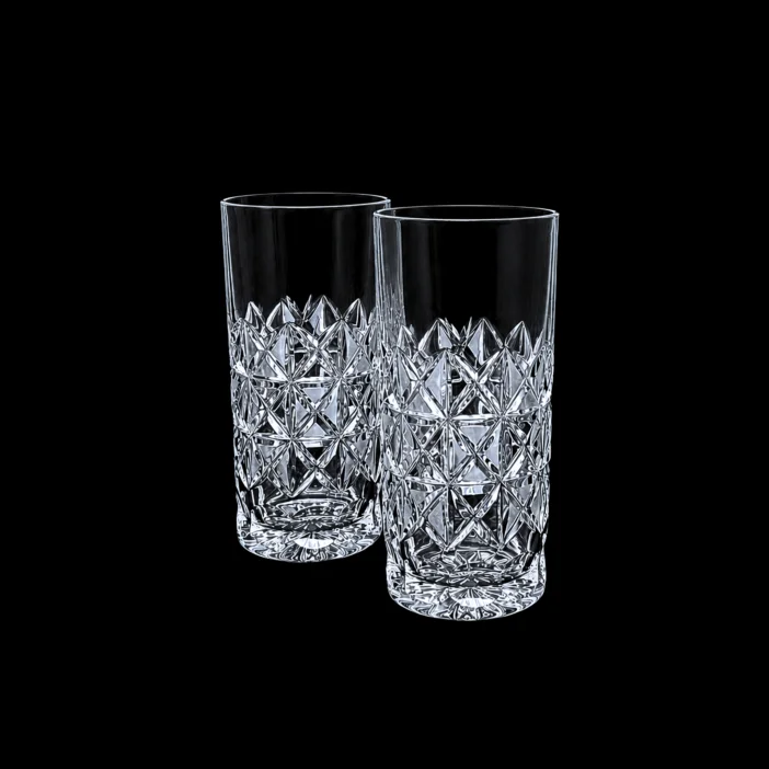 CRYSTAL KAM Ručne brúsený krištáľový pohár HB Diamond Grand 350ml - set 6ks